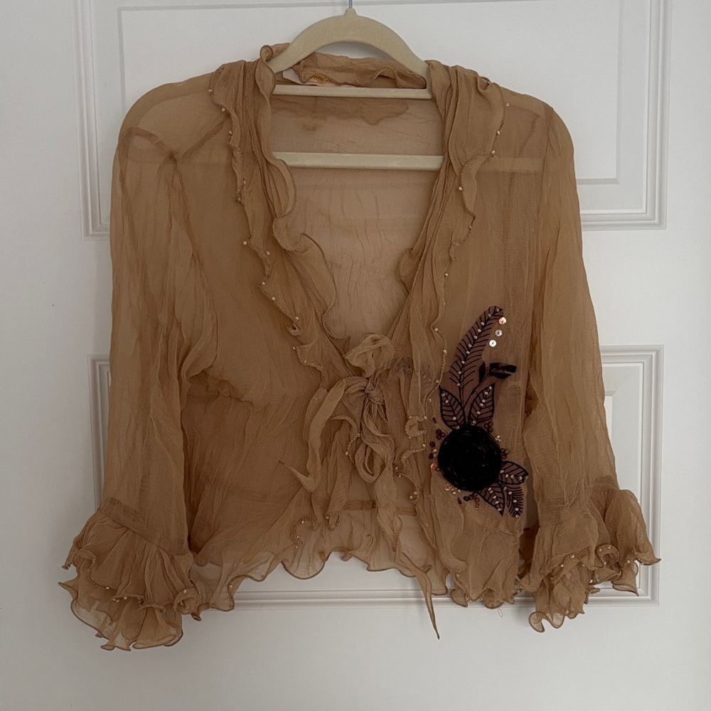 Vintage Fairy Style Tie Up Top